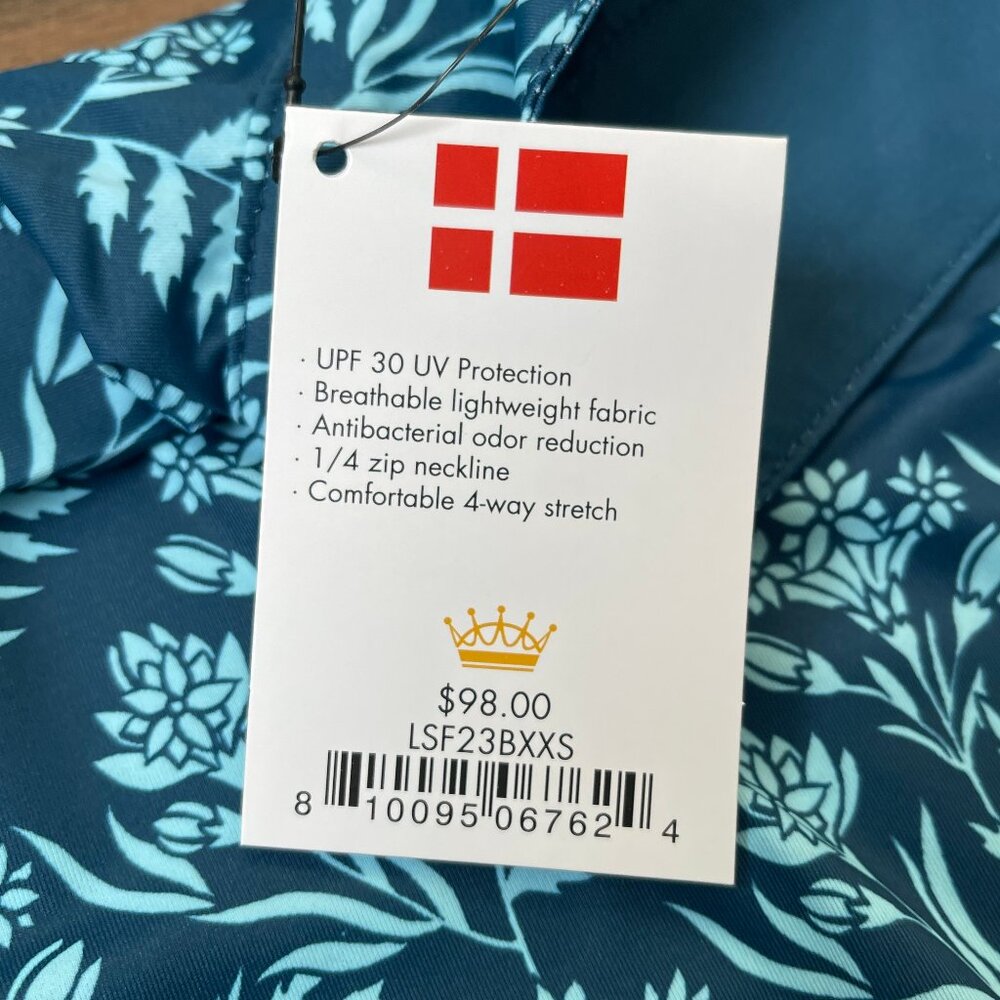 Kastel Denmark Women's Longsleeve Sun Shirt - Blue Botanical - XXS - Picture 5 of 5